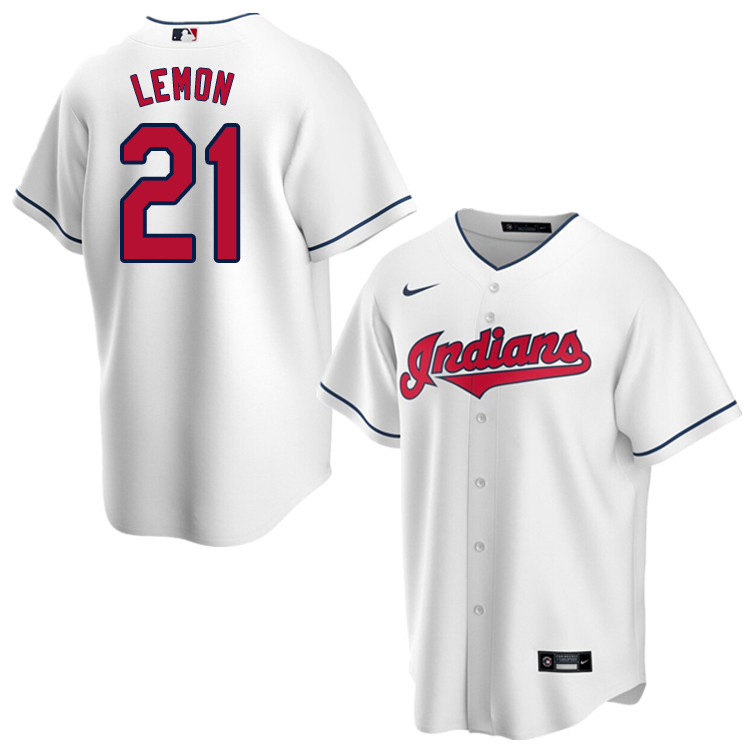 Nike Men #21 Bob Lemon Cleveland Indians Baseball Jerseys Sale-White